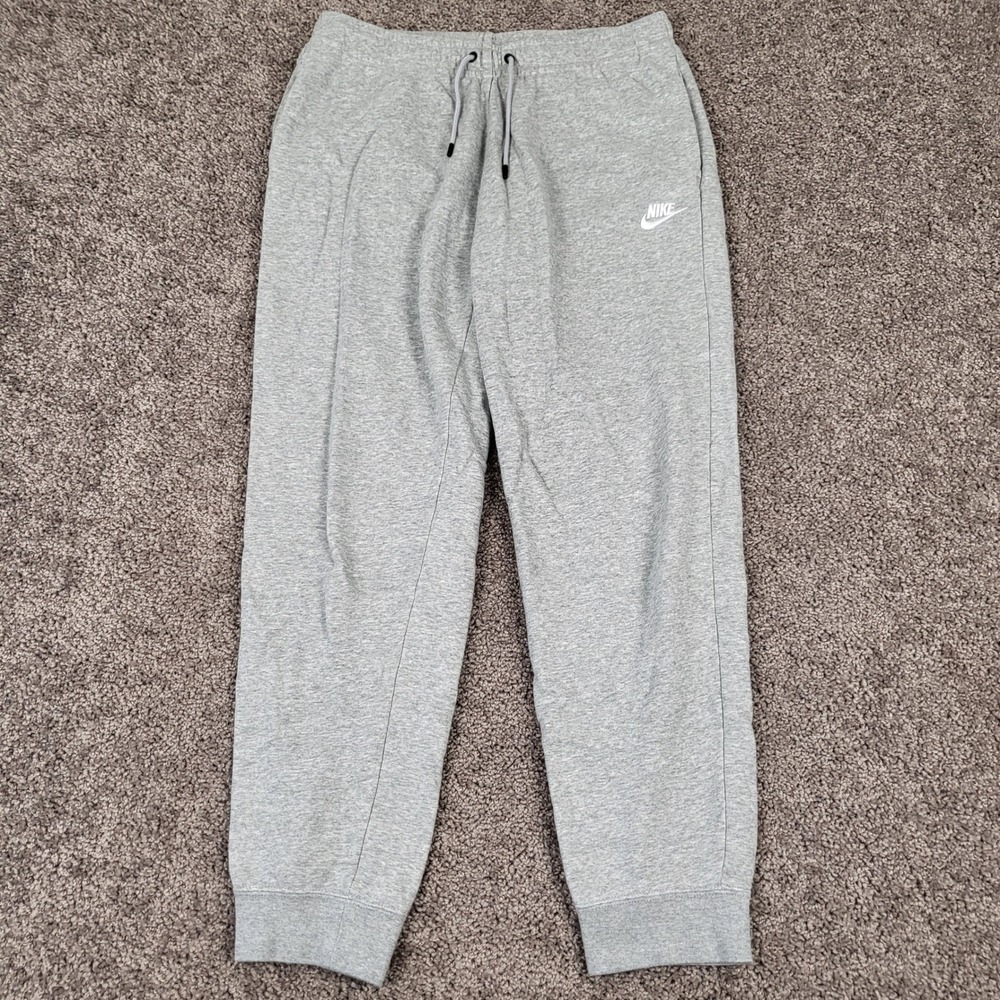 Nike Women's Sportswear Essential Fleece Jogger Pants Heather Grey Size M